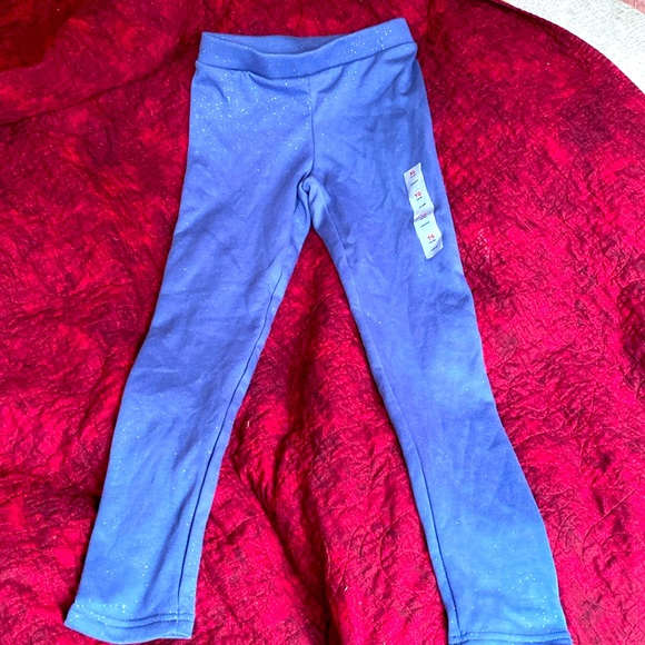 Old Navy Kids Blue Leggings with sparkles Size 14-16 - Picture 1 of 3